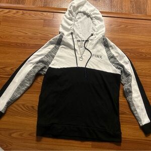 Victoria secret pink half zip hoodie sweatshirt pullover size small rare